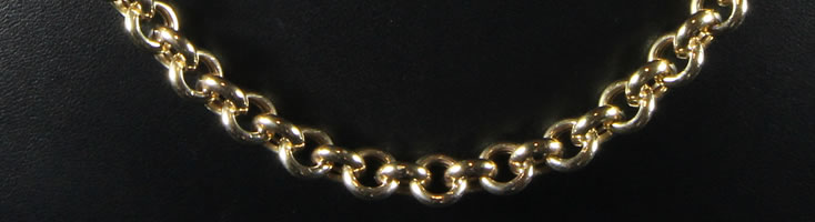 9ct yellow gold curb link chain